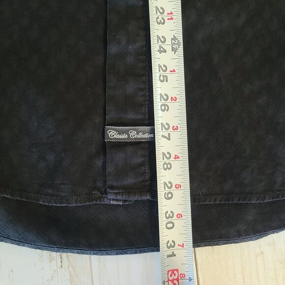 English Laundry Classic Collection Men's Black Flip Cuff L/S Shirt Cotton Large - Picture 8 of 9